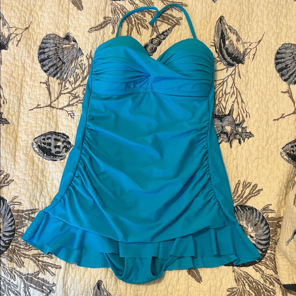 Turquoise Blue One Piece Swimsuit size 4
